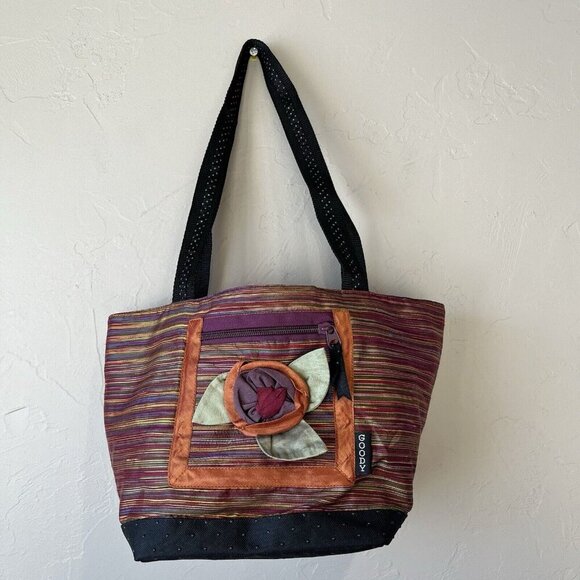 Goody Goody California Tote Bag Purse Handbag Flower Zip Y2K Colorful Small Vtg
